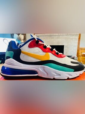 Nike Air Max 270 React 10.5M
"Bauhaus" Clean shoe. Replacement box. 
10.5M
$69